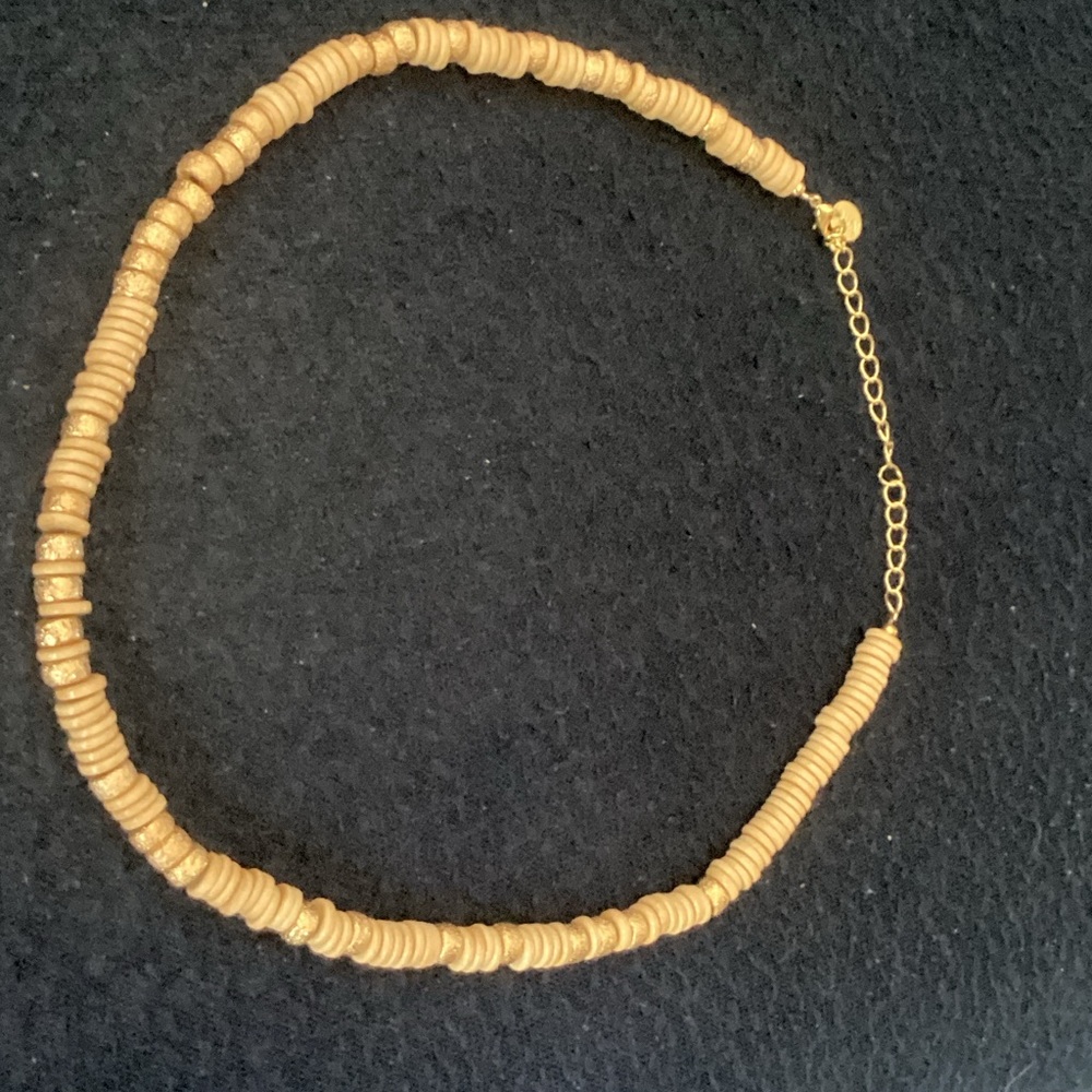 Gold Beaded Choker Necklace - By Mayamar